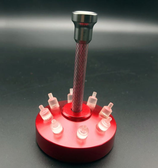 Set of 8 high-quality watch hands setting tools for precise watch repair.