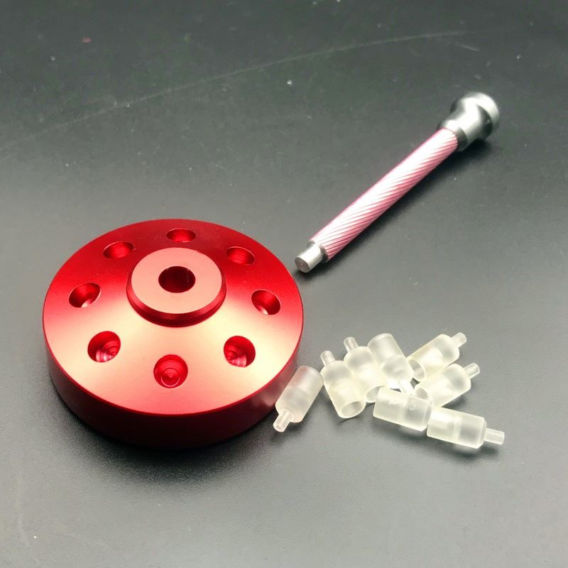Set of 8 precision watch hands setting tools for accurate watch repair and customization.
