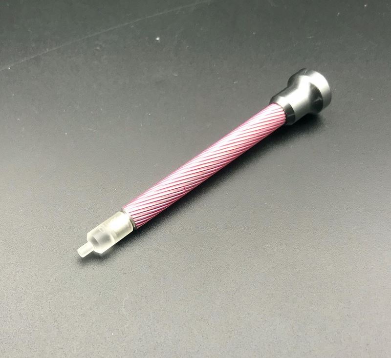 Set of 8 precision watch hands setting tools for accurate watch repair and adjustments.