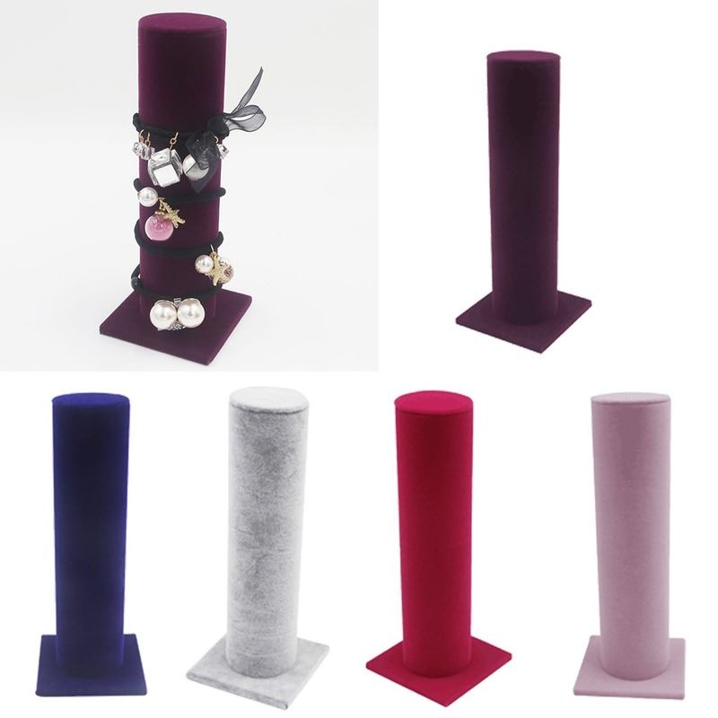 Vertical T-Bar jewelry stand, sturdy organizer for bracelets and hair bands.