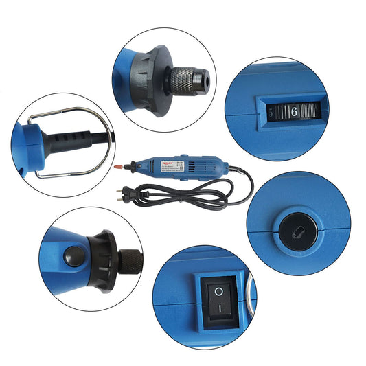Miniature electric grinding machine for polishing, cutting, and drilling