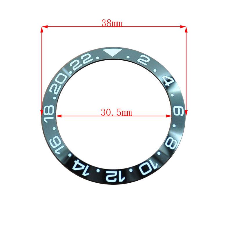 38mm Keramik Uhr Lünette Für GMT Herren Uhr Zubehör Uhr Reparatur Teil