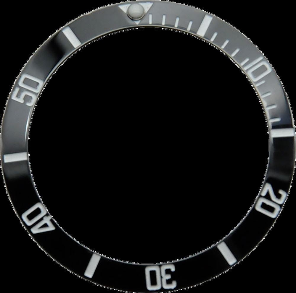 Ceramic bezel insert ring for 38mm GMT watch, fits 40mm case, durable stylish accessory.