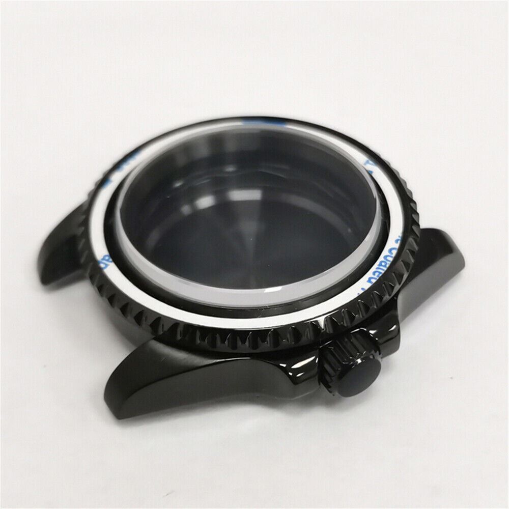 40mm Sapphire glass watch case, compatible with NH35/NH36 movement, durable and sleek design.
