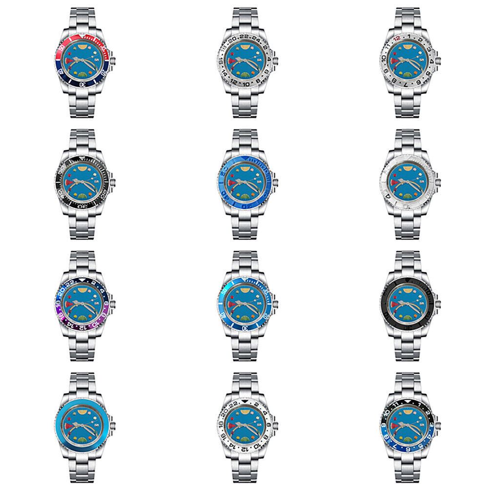 Luminous 40MM stainless steel watch case with sapphire glass, strap, and NH35 movement