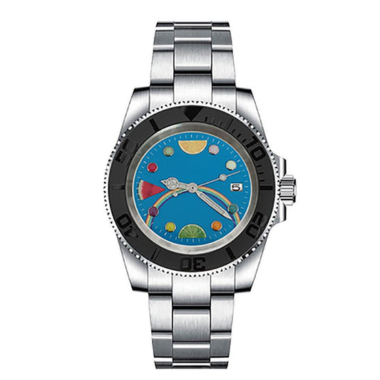 Luminous 40MM stainless steel watch case with sapphire glass, strap, and NH35 movement