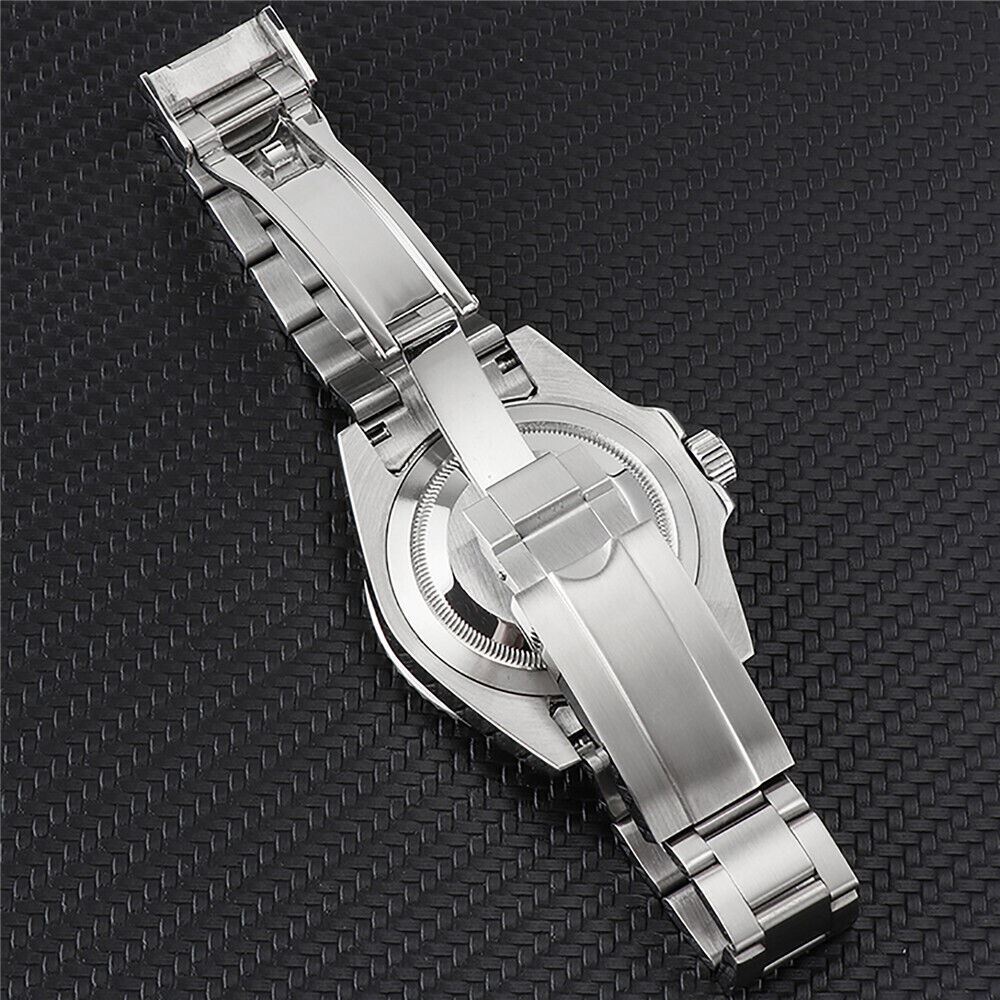 Luminous 40MM stainless steel watch case with sapphire glass, strap, and NH35 movement