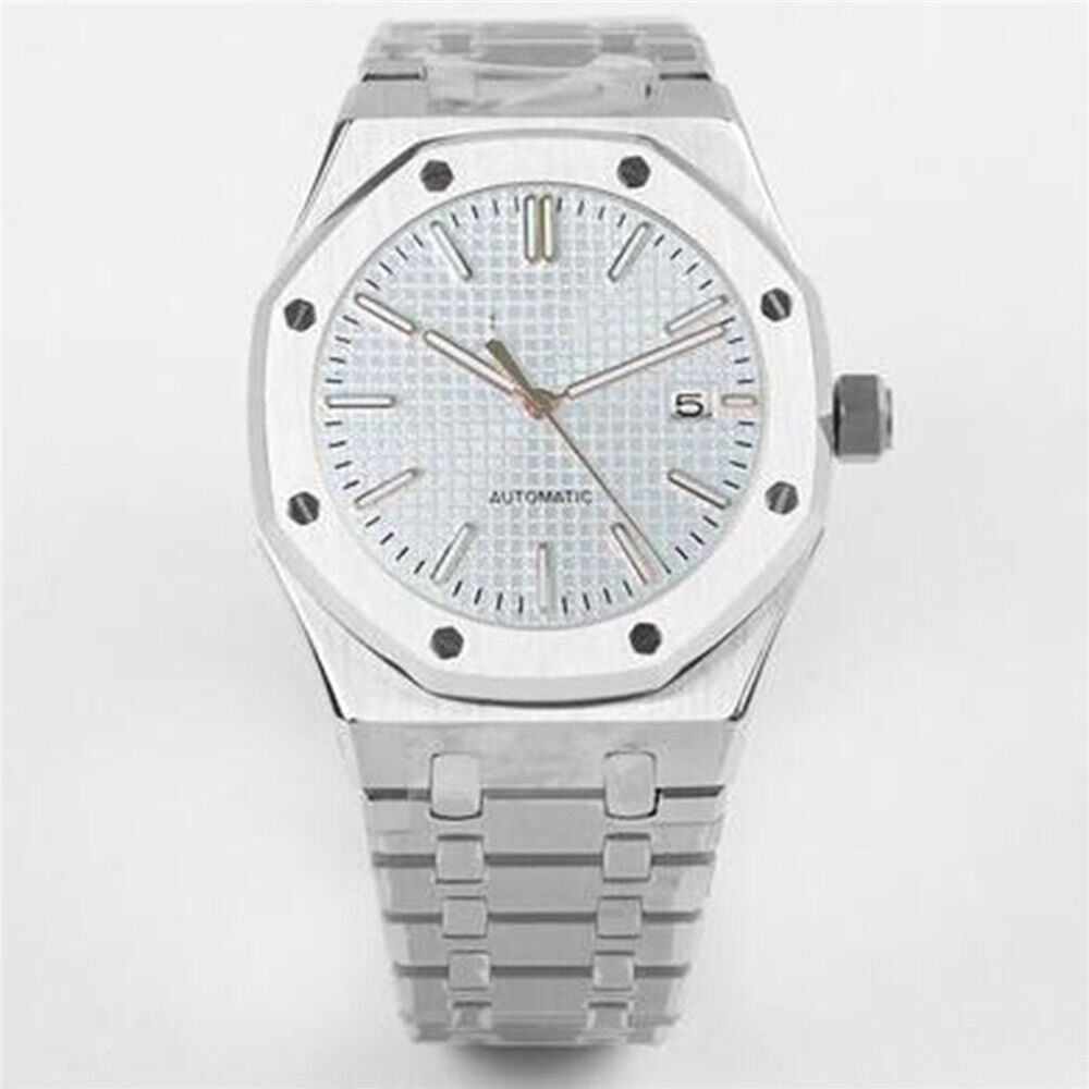 41mm men's stainless steel watch case with NH35 mechanical movement and scratch-resistant sapphire glass.
