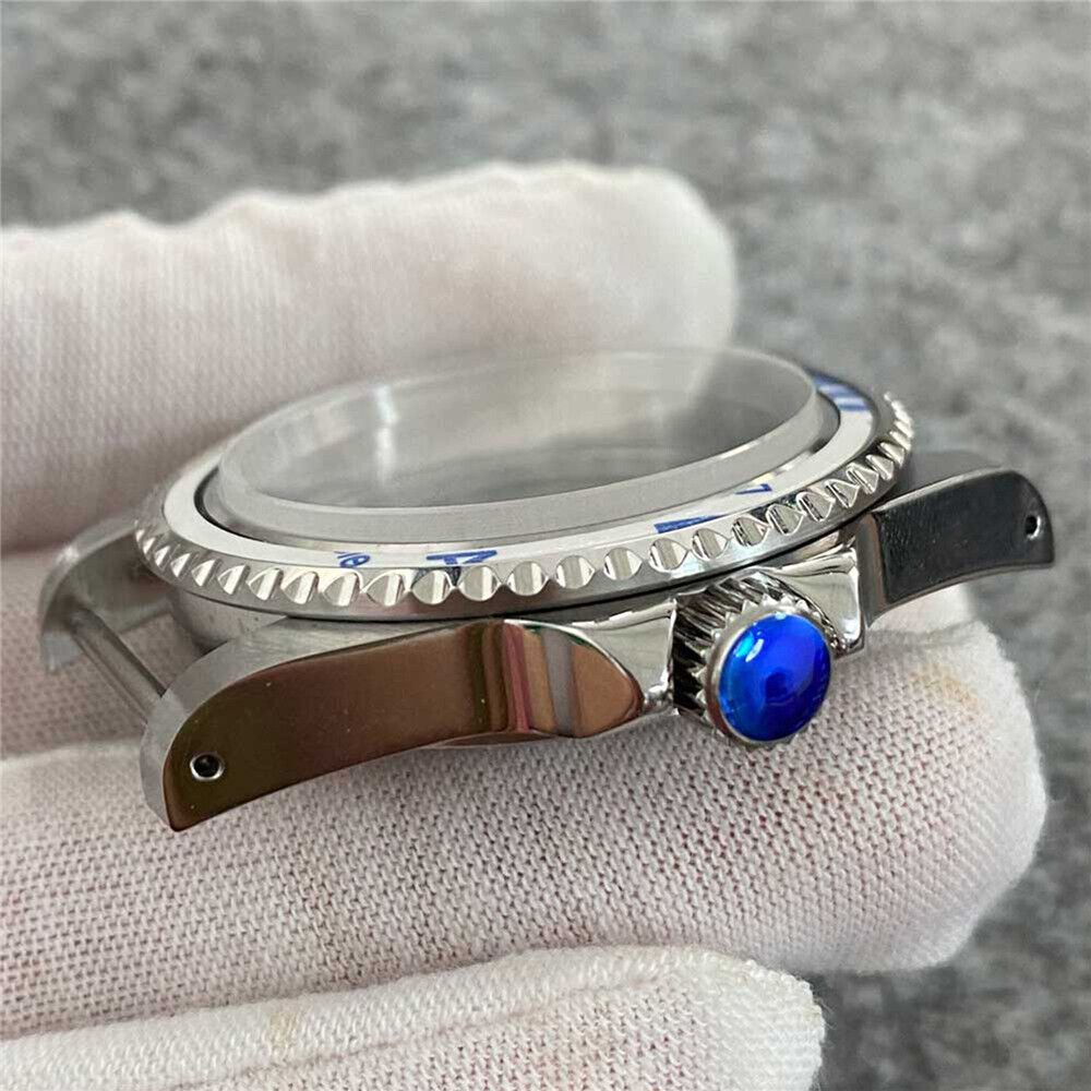 Waterproof watch case 39.5mm with stainless steel, sapphire glass for NH35/36 movements.