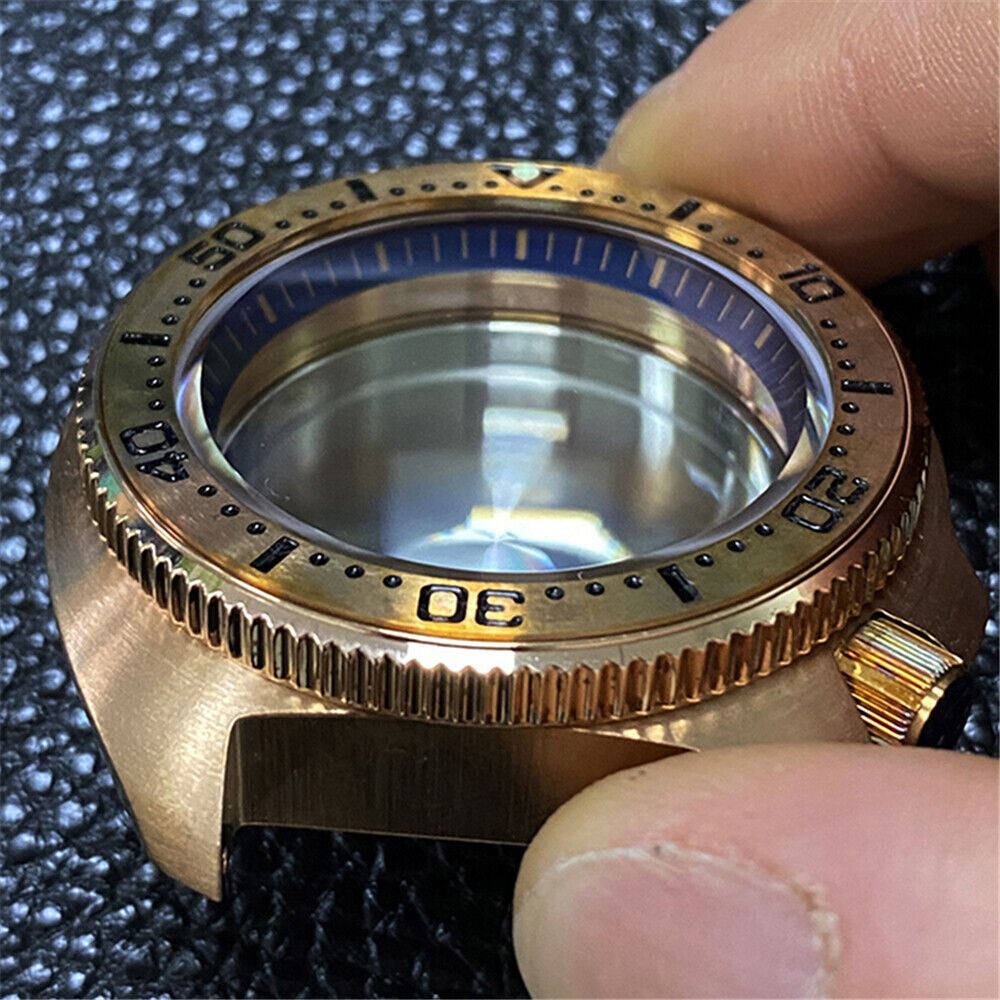 NH36A watch case in tin bronze, durable protector for NH35A watch modification.