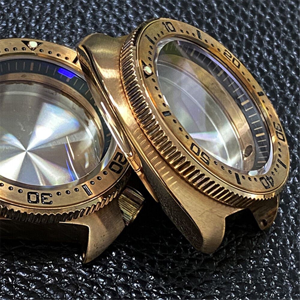 NH36A watch case in tin bronze, durable protector for NH35A watch modification.