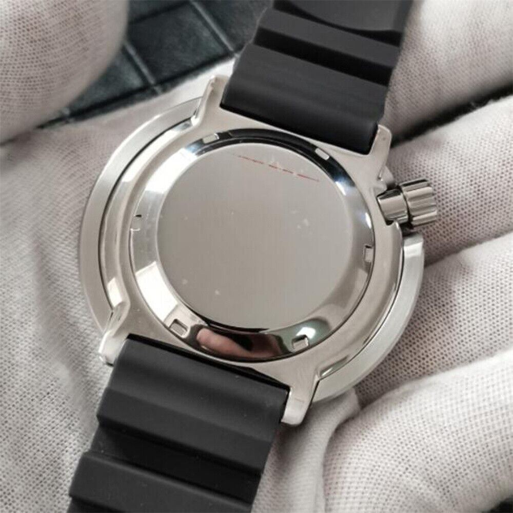 Stainless steel 45mm watch case with strap, compatible with NH35/NH36 movements.