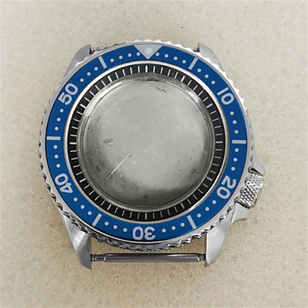 Stainless steel 41.5mm watch case for NH35/36 movement, fits SKX007 models.