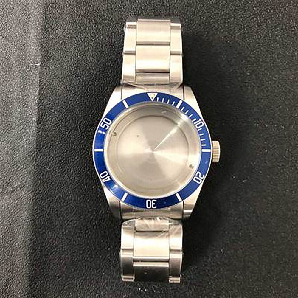 10 Type Watch Case+Aluminum Ring+Strap 41mm Sapphire/Mineral Glass for NH35/NH36