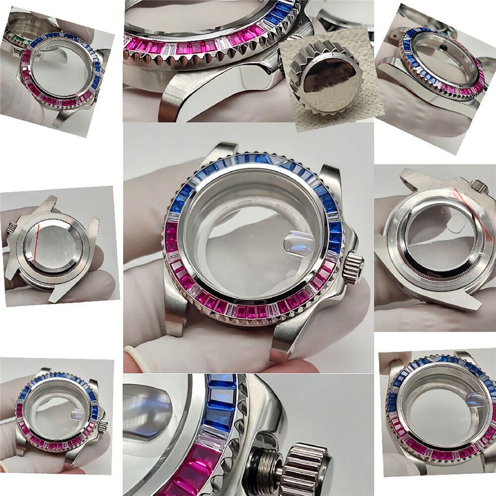 Sleek Jewelled 41MM 316L Stainless Steel Bracelet Strap for NH35 watches, durable and stylish.