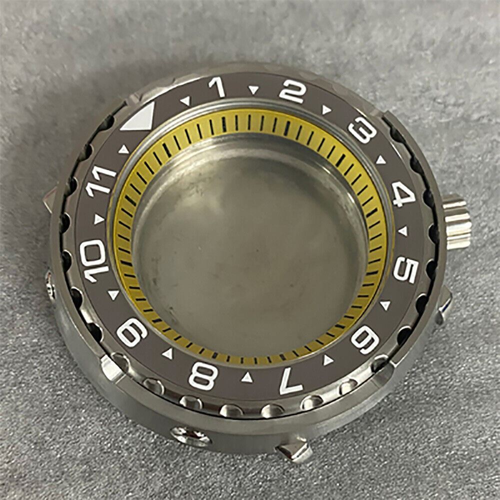 10 Colors 45MM Watch Case Mineral Glass Case Flat Ceramic Ring for NH35/NH36
