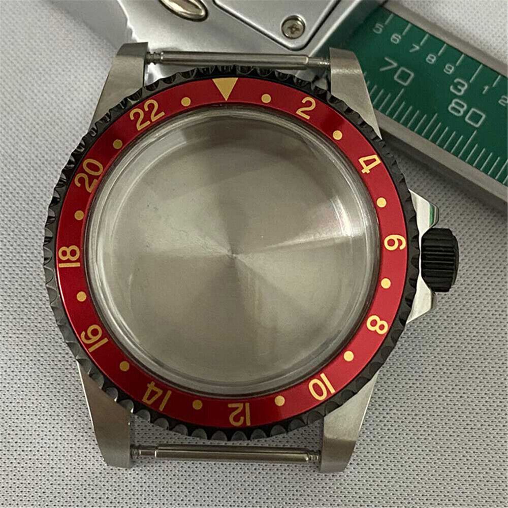 39.5mm PVD bronze Retro watch case in 316L stainless steel, compatible with NH35/NH36 movements.
