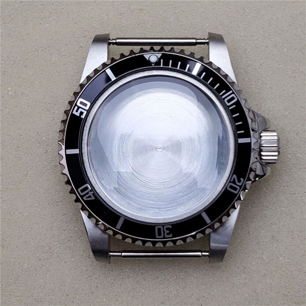 39.5MM stainless steel watch case for NH35/NH36 movement, clear acrylic crystal - durable accessory.