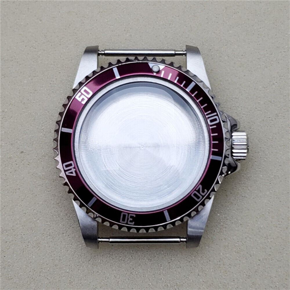39.5MM stainless steel watch case, fits NH35/NH36 movement with clear acrylic crystal.