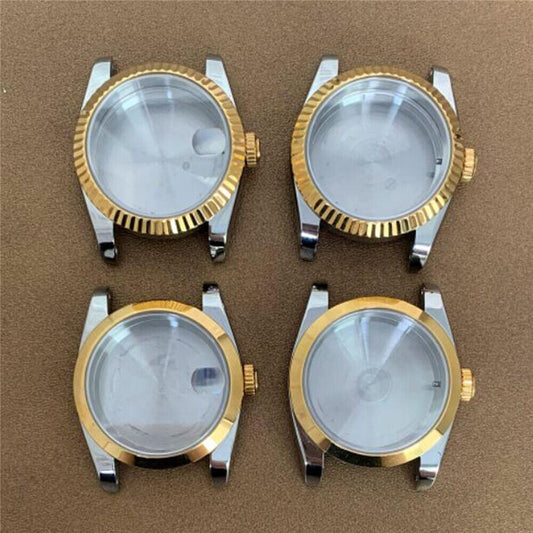 36MM stainless steel watch case with sapphire glass for NH35/NH36/4R automatic movements.