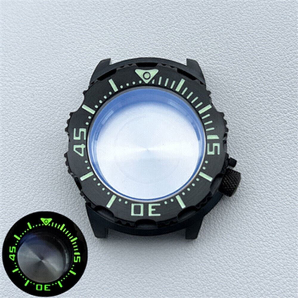 Stainless steel NH35 watch case, durable and sleek for custom watch builds.