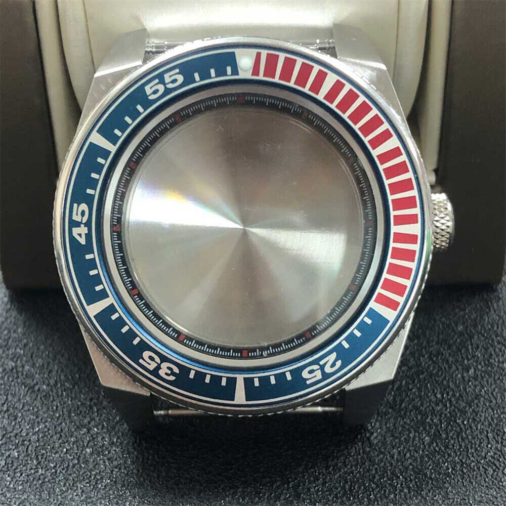316L stainless steel watch case with 43MM aluminum ring for NH36, NH35 movements. Durable, waterproof repair part.