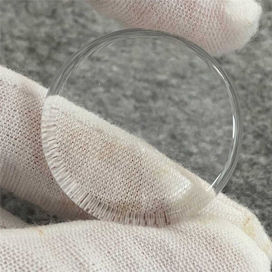 Plano-convex sapphire glass 30.5x5.6mm, durable replacement for universal watch face protection
