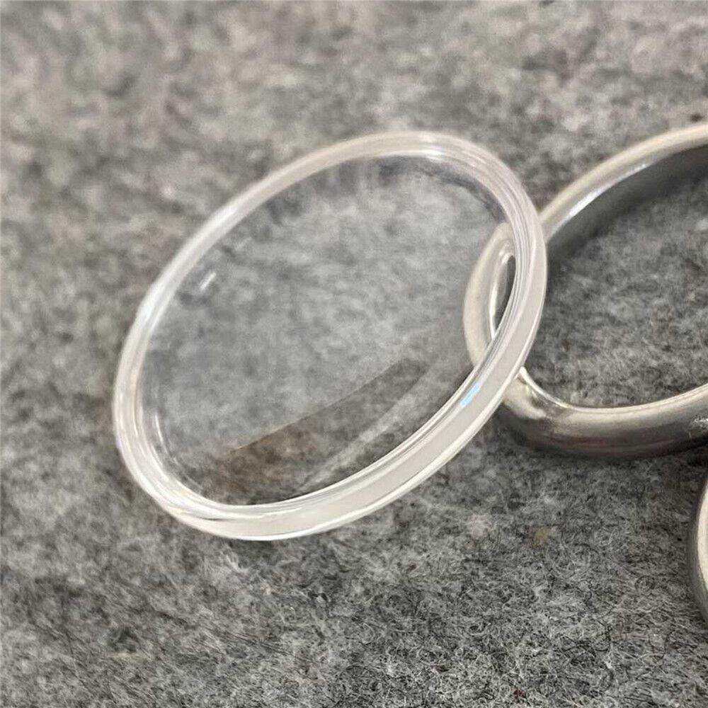 Plano-convex sapphire glass 30.5x5.6mm, durable replacement lens for universal watch protection
