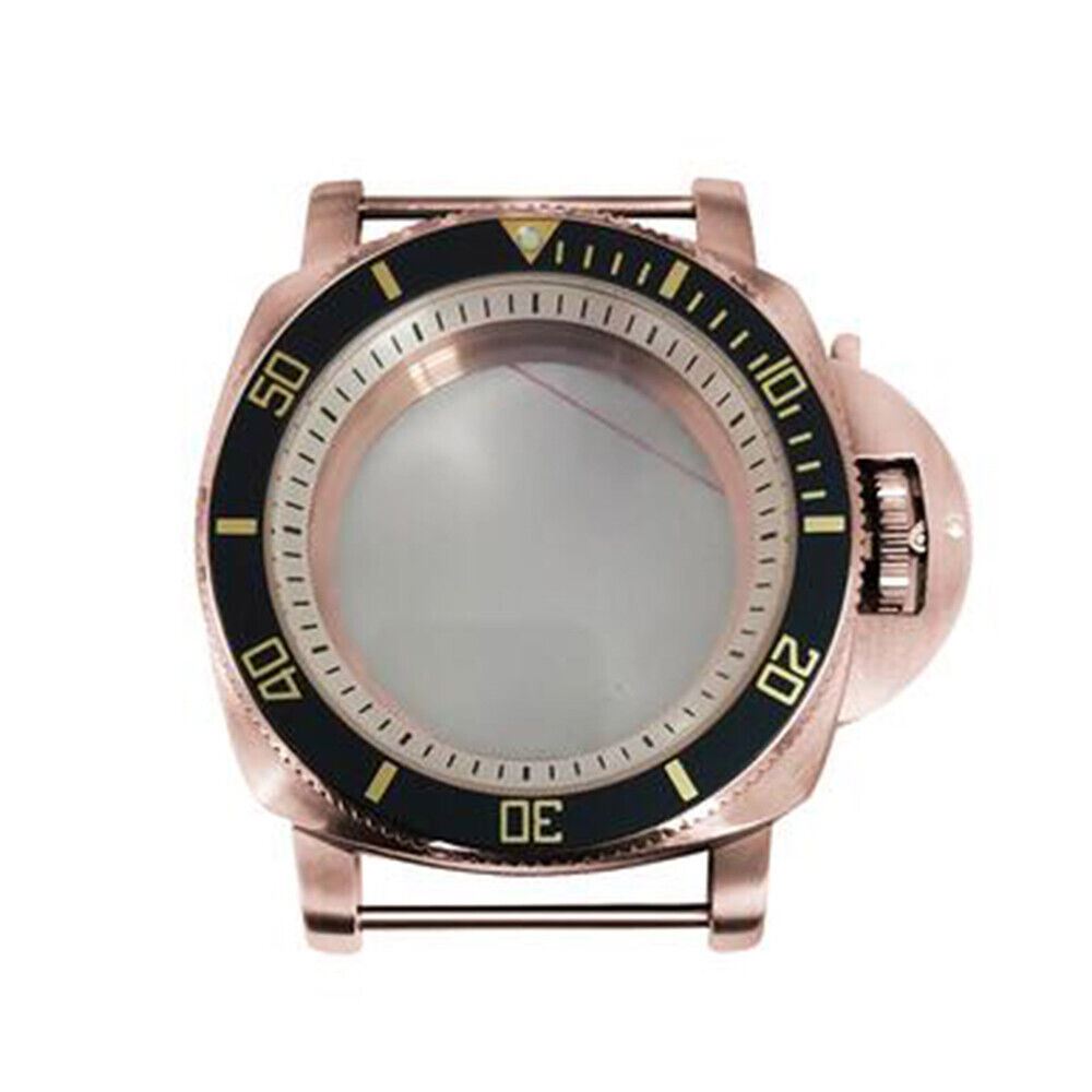 42mm rose gold PVD watch case with white inner shadow, fits NH35/36 movements perfectly.