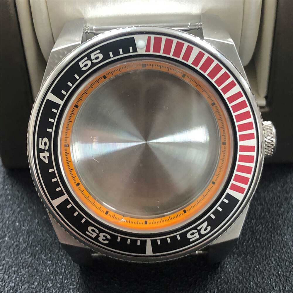 MH35/NH36 stainless steel watch case, 43mm, waterproof 10ATM with scratch-resistant sapphire glass for durability and style.