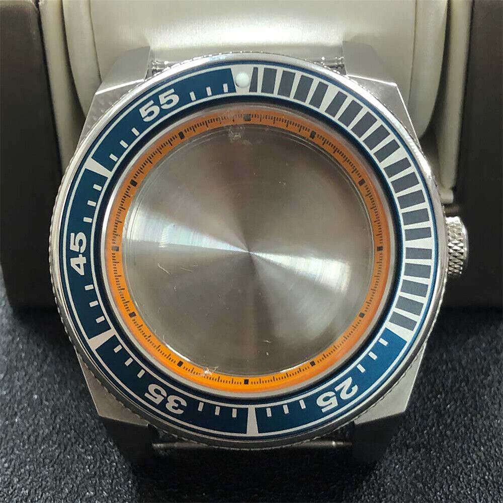 MH35/NH36 stainless steel watch case, 43mm, waterproof 10ATM with sapphire glass for durability and style.