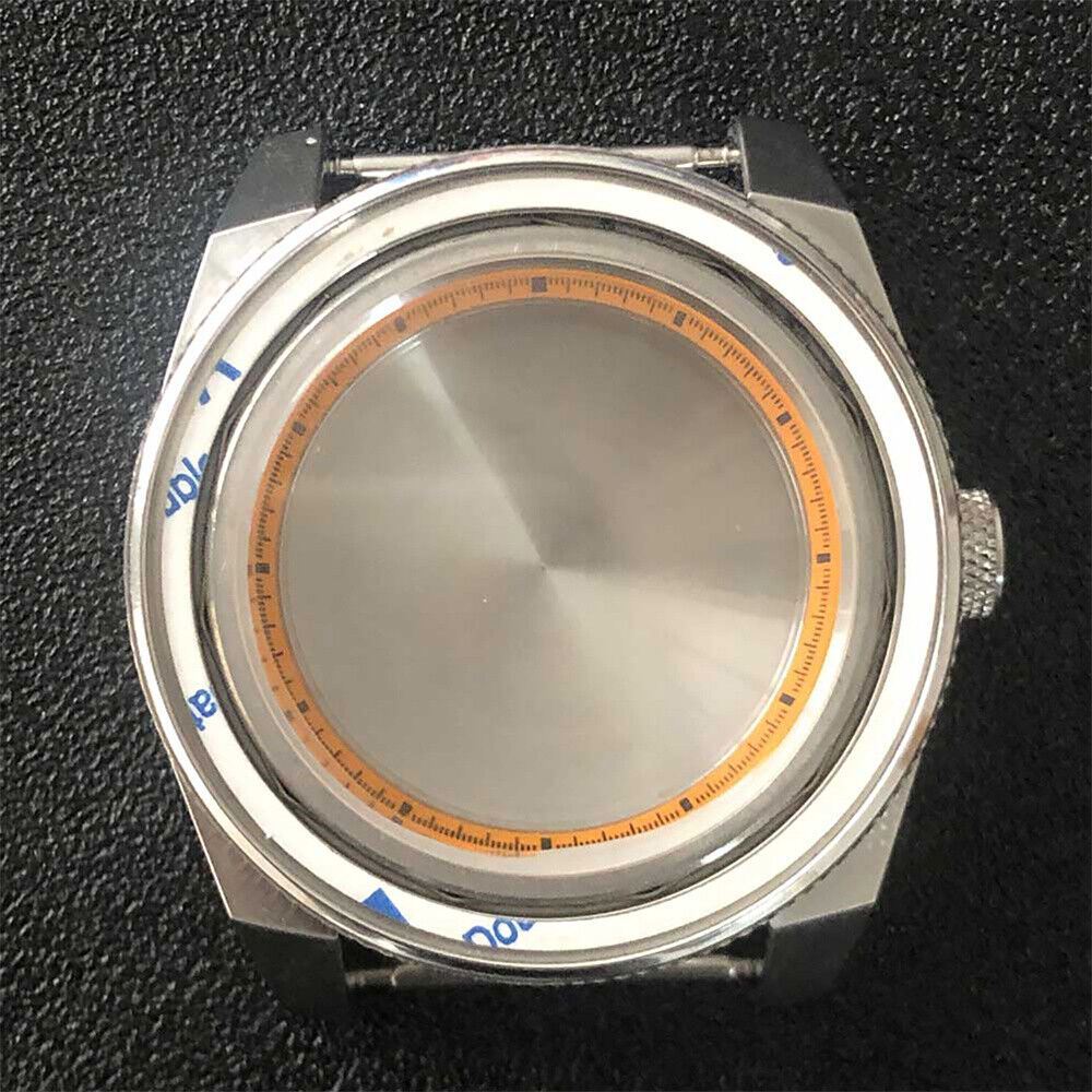 MH35/NH36 stainless steel watch case, 43mm, waterproof 10ATM with sapphire glass for durability and style.