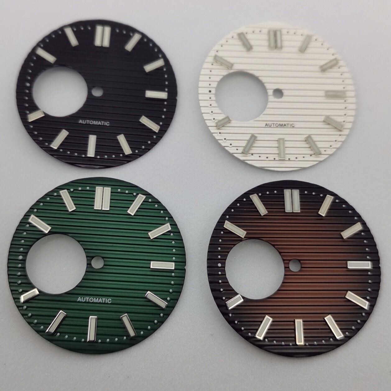 Cadran de montre neuf de 29,7 mm, vert lumineux, compatible avec le mouvement NH38 #JC06