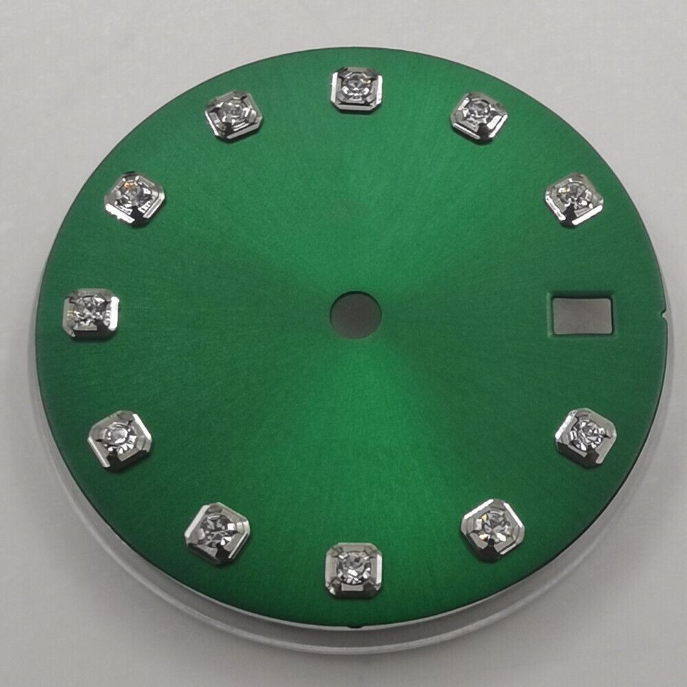 29 mm Zifferblatt ohne Leuchtmasse, geeignet für NH35 NH36 Uhrwerk, Imitation Diamond Nail