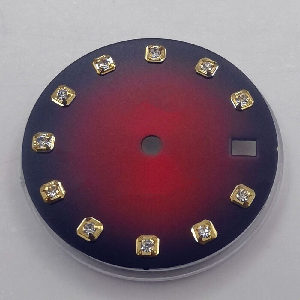29 mm Zifferblatt ohne Leuchtmasse, geeignet für NH35 NH36 Uhrwerk, Imitation Diamond Nail