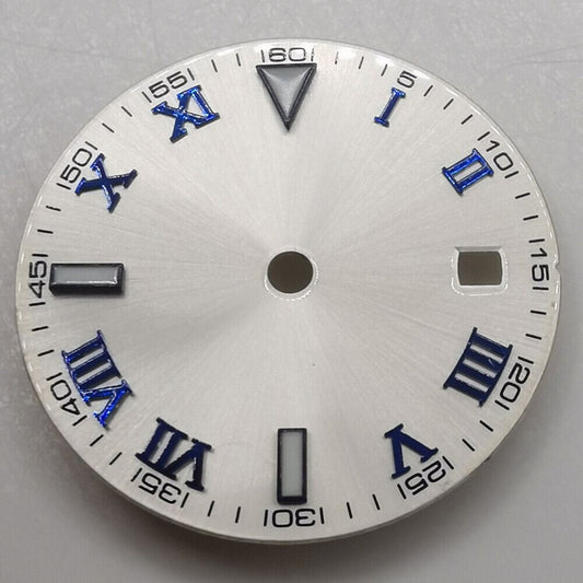 Green luminous 29.2mm watch dial for ETA2824, ETA2836, Miyota 8200, DG2813 movements, watch accessory.