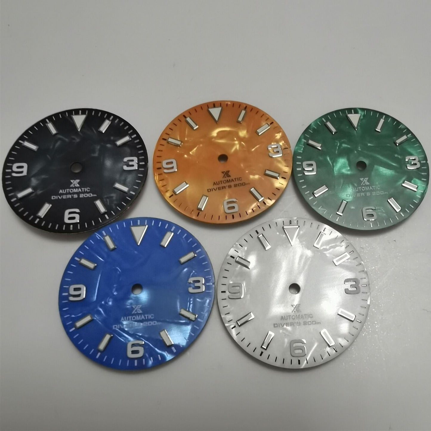 Nature Shell 29mm Watch Dial Green Luminous Suitable for NH35 Movement B-1