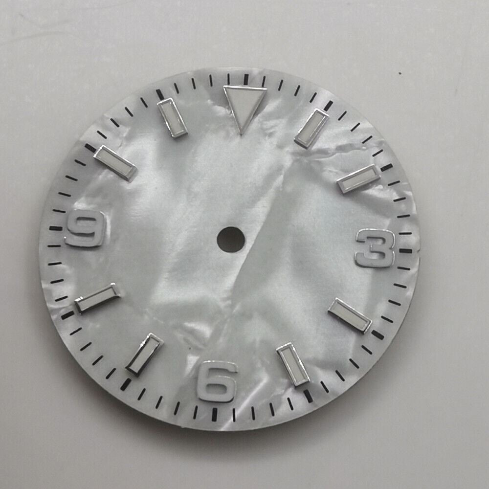 Montre à cadran vert lumineux en coquillage naturel de 29 mm, compatible avec le mouvement NH35 B-2