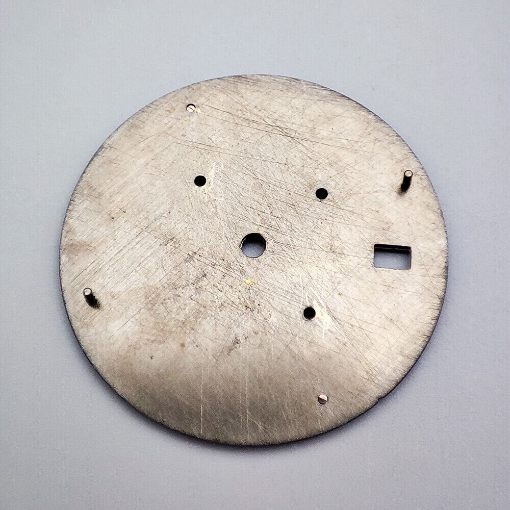 Blue 32.5mm watch dial with hands for VK63 movement, perfect for precision repairs.