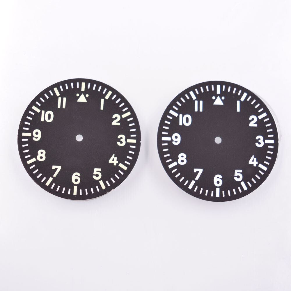 Green lume black dial for MYT 8205 watch movement, 35.50mm, boosting visibility and style in watch accessories.