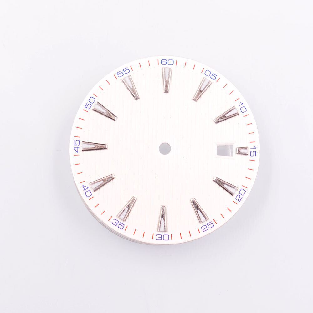 Green luminous watch dial by AB-3, precision fit for NH35/35A and NH36/36A movements, ideal for watch repairs.