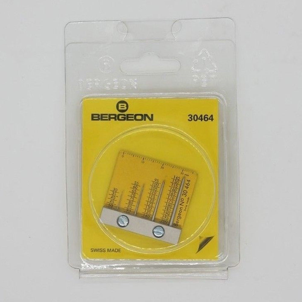 Bergeon 30464 watch hand gauge tool for precise hole measurement in watch accessories.