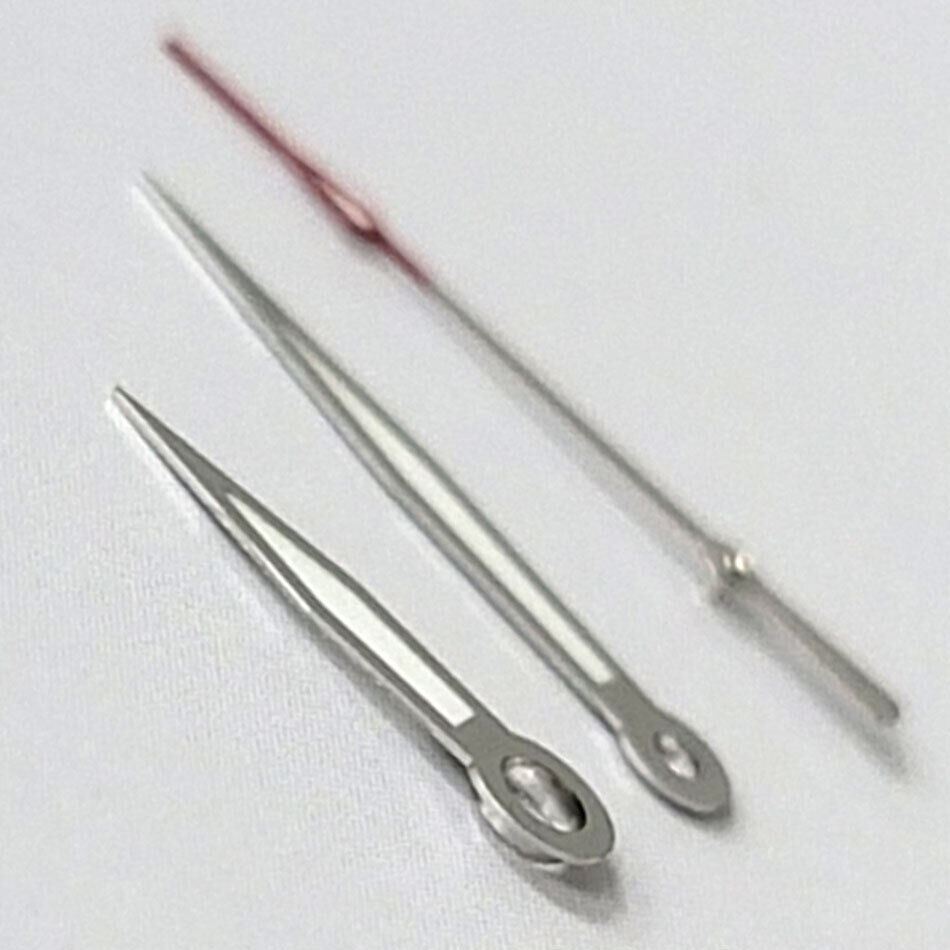 Green luminous watch hands set compatible with NH35A/NH36A/4R36 movements, fits 8.5/12mm sizes.