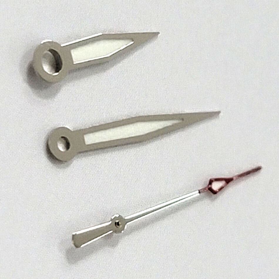 Green luminous watch hands set for NH35A/NH36A/4R36 movement, compatible with 8.5/12/12mm sizes.