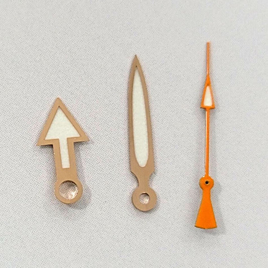 Green luminous watch hands set for NH35A/NH36A/4R36 movement, 7.5/11.8/11.8mm.