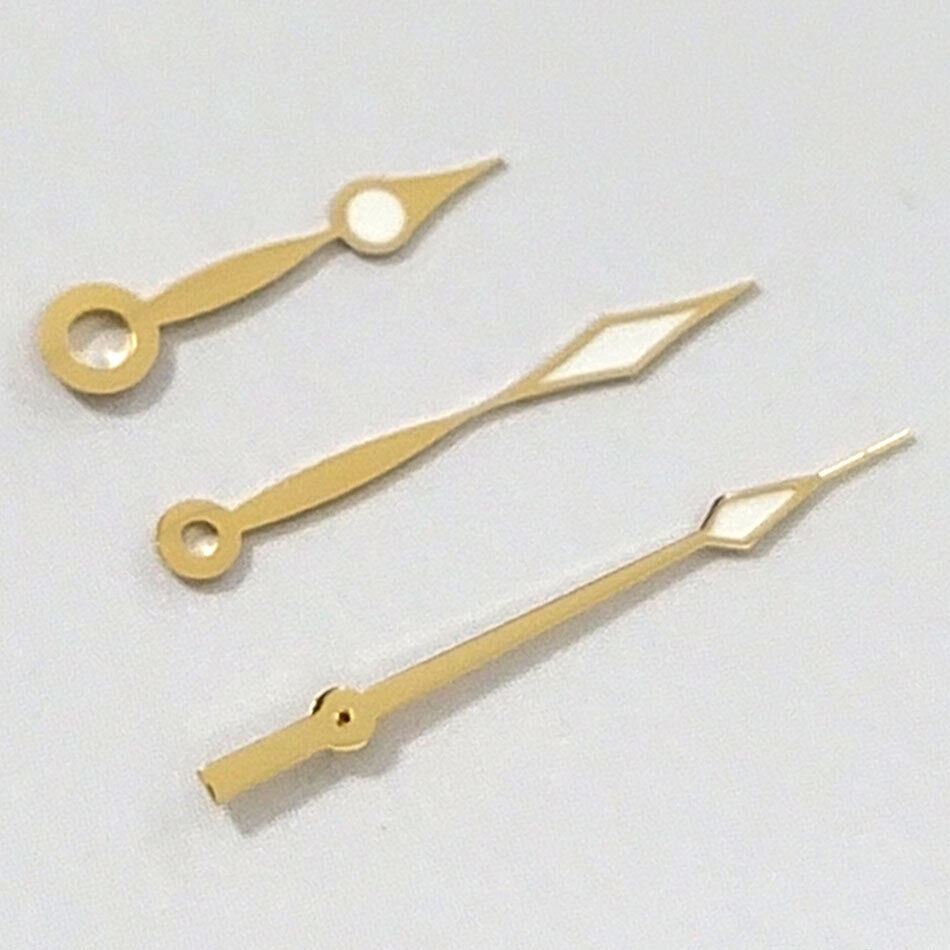 A11 green luminous watch hands set sized 10.5/14.5mm for NH35A/NH36A movement, enhancing night visibility.