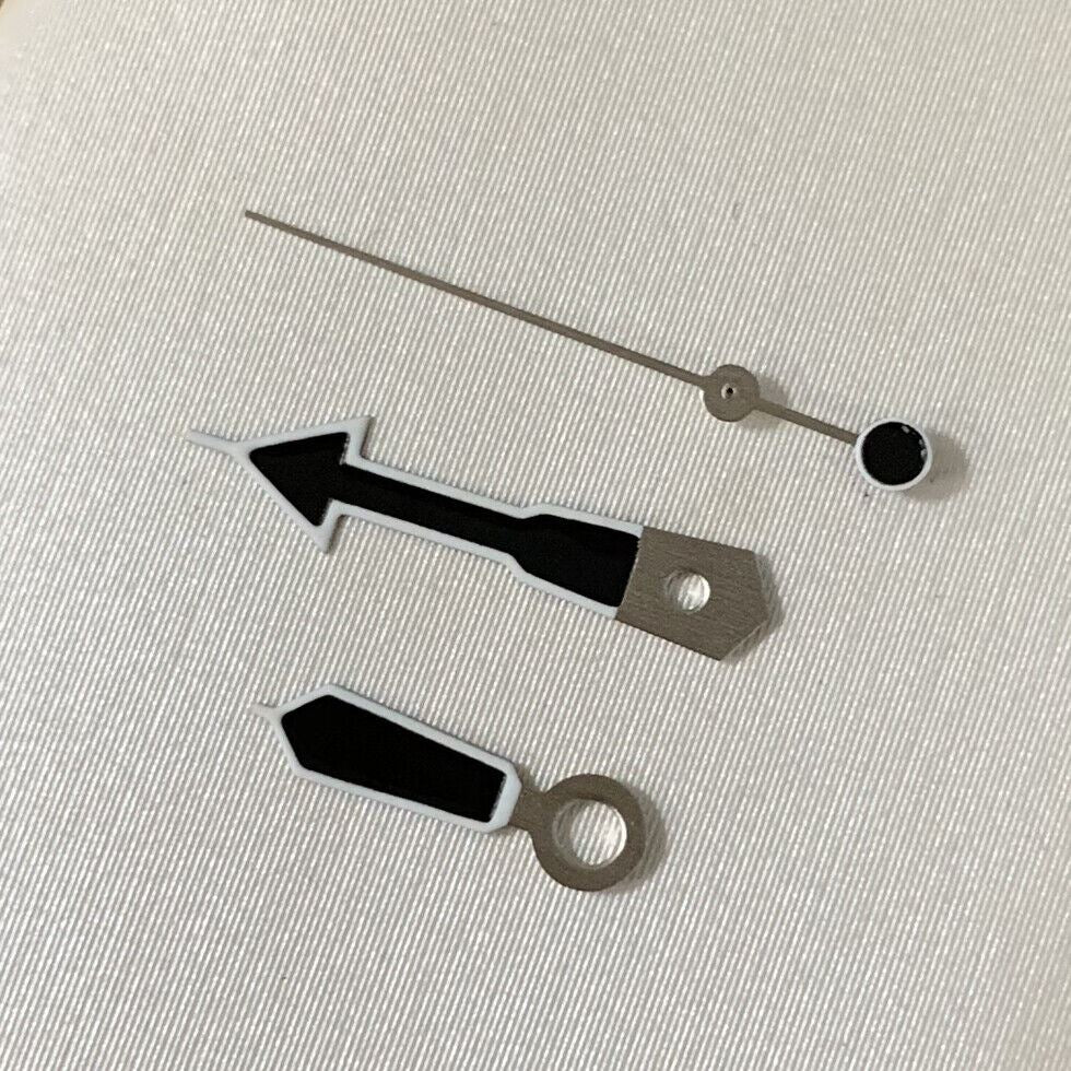 Green luminous black watch hands set for NH35A NH36A 4R36 movement by B28-1, enhancing readability and style.