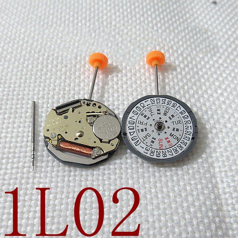 Mouvement à quartz japonais Miyota 1L02 de remplacement, date, jour, pièce de montre fabriquée au Japon