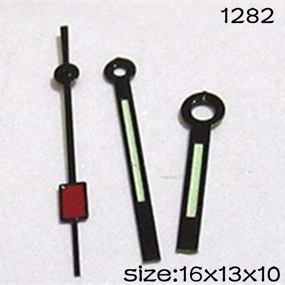 Set of NO.1282 watch hands for Miyota 2015 movement, 16mm, 13mm, and 10mm lengths, precision fit.