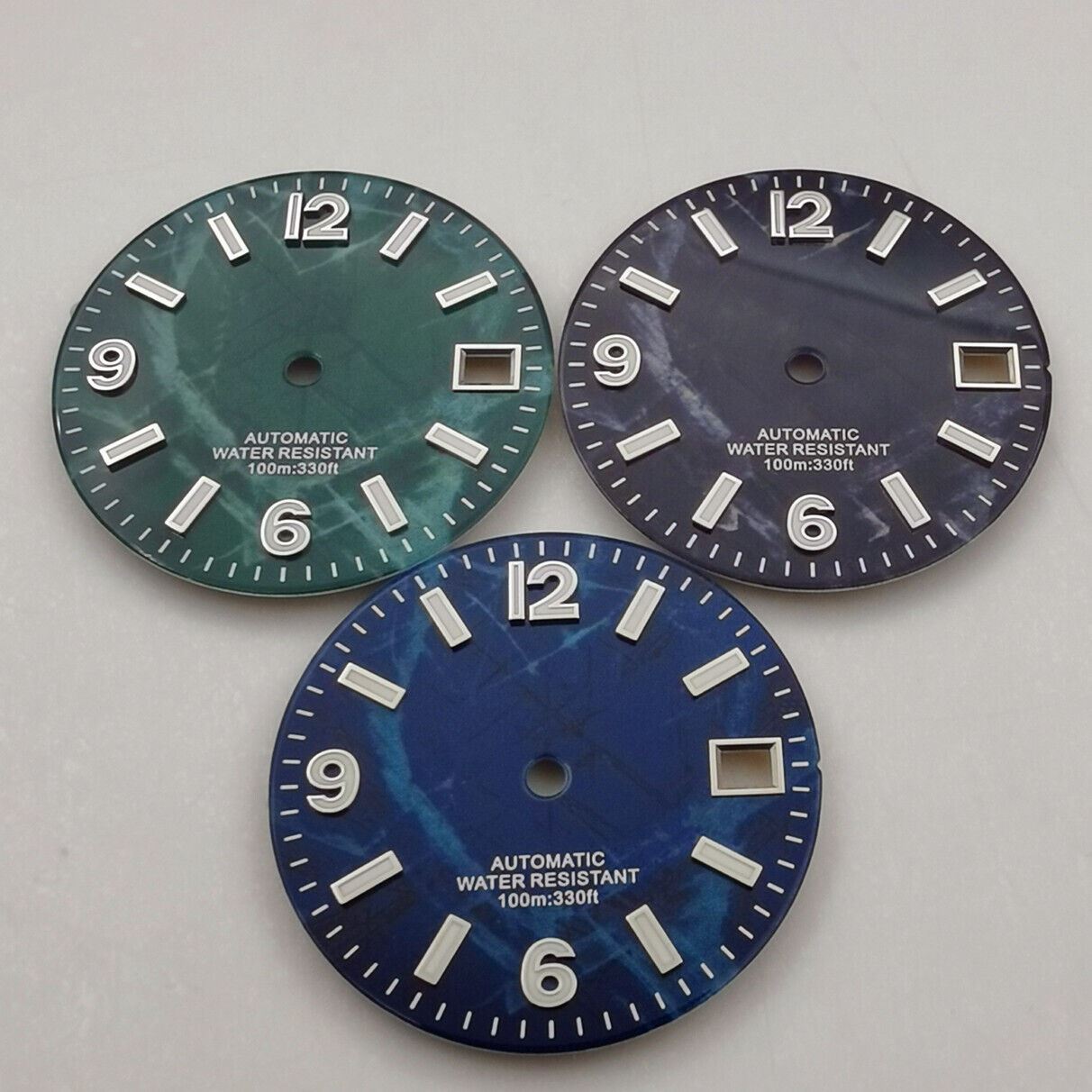 NEW 29mm Watch Dial 3D Printed Green Luminous Suitable for NH35 NH36 Movement